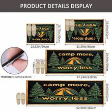 1pc Green Camp Pattern Design, Kitchen Decor, Home Decor, Decorative Mat, Fashion Doormat, Multi-Purpose Mat, Kitchen Floor Mat, Kitchen Mat Set, Kitchen Floor Protector, Comfort Standing Mat, Living Room Bedroom Bathroom Laundry Office Area Rug, Home Decoration Indoor - Multicolor - View 10