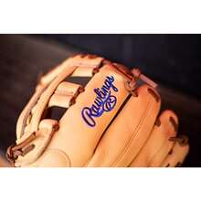 Rawlings Select Pro Lite - Guantes de béisbol Juveniles Modelos de Jugador Profesional Tallas de 10.5 a 12.2 Pulgadas Múltiples Estilos - Camel - Ver 6