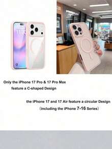 CteGlodrix Transparent Soft Magnetic Charging Protective Case, Supports Magnetic Charging, Shock-Resistant Durable Slim Design, Compatible With Apple/ - Pink - View 8