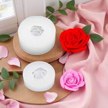 玫瑰花蜡烛石膏模具 DIY 花蕾树脂硅胶模具 - 花朵 - 查看 5