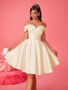 Elegant White Strapless A-Line Party Dress, Dignified Formal Teenage Dress, Sweet Design Wedding And Prom Dress, Cocktail Dress, Short Homecoming Dress Spring - Milk White - View 4