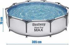 Swimming Pool Steel Pro MAX - 305 X 76 Cm No Pump - Blue - View 2