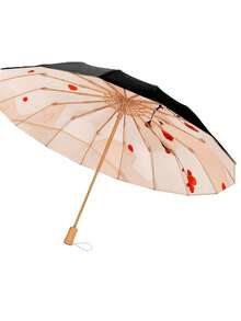 Ô dù chống nắng kiểu Nhật mới dành cho nữ, ô gấp 16 nan, tán ô in họa tiết tranh thủy mặc hoa mai, ô dù cao cấp dành cho doanh nhân, chơi golf, quà tặng cho mẹ, vợ, giáo viên, người lãnh đạo. - A - Xem 8