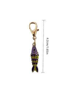 5pcs Set Of Small Fish Keychains In Assorted Colors, Versatile Hanging Accessories, Perfect Gift For Holiday Parties Gifts For Mother, Father, Graduation, And Teacher - Multicolor - View 2