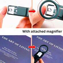 Kìm cắt móng tay bằng thép không gỉ có kính lúp - Lưỡi dao lõm chính xác, thiết kế chống nước bắn, tay cầm cao su thoải mái, phù hợp cho người già và mọi lứa tuổi, dụng cụ chăm sóc móng, dụng cụ làm đẹp tiện dụng. - Nhiều màu - Xem 10