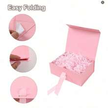 5 In 1 Large Magnetic Folding Gift Box 33x25x12.5cm - 粉色 - 查看 6
