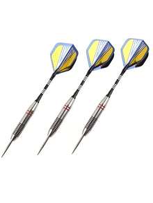 3pcs/Set Professional Metal Darts Set, Tungsten Steel Darts With Non-Slip Handles, Durable For Adult Competition & Training - Multicolor - View 7