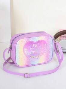 New Colorful Heart Shaped Fashion Minimalist Elegant Versatile Comfortable Cute Travel Large Capacity Multifunctional Shoulder Crossbody Bag - Multicolor - View 2