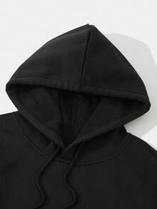 Tennessee Volunteers Football Mouth Design Pocket Drawstring Thermal Hoodie For Fall Winter - Black - View 3