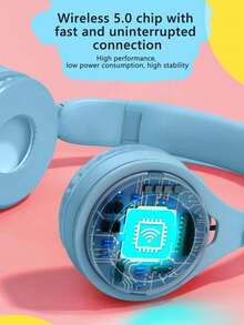 KEELEAD Tai nghe Bluetooth không dây, tai nghe không dây dành cho thể thao ngoài trời và chơi game, âm thanh vòm stereo, thiết kế nhẹ, có thể gập lại và mở rộng, điều khiển âm lượng, hỗ trợ thẻ MicroSD, dành cho nghe nhạc, thể thao, chơi game, độ trễ thấp, thời lượng pin dài, tai nghe không dây thời trang dành cho điện thoại thông minh và máy tính bảng. - Xem 4