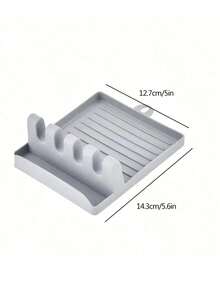 1 pieza Soporte multifuncional de silicona para cucharas y espátulas, organizador de herramientas de cocina, adecuado para varios utensilios, reposaespátulas resistente al calor, aplicable para la estufa, puede sostener cucharas y pinzas - Multicolor - Ver 11