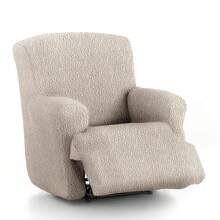 Kiva Bi-Elastic Recliner Chair Cover With Adjustable Support Foam, Various Colors Available - Breathable And Durable Recliner Chair Cover - 奶油白 - 查看 3