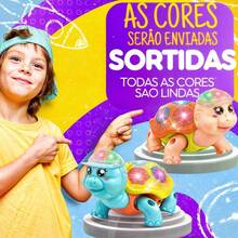 Brinquedo Tartaruga Fujão Elétrico Com Som Luz E Movimento Carangueijo Brinquedo Fujão Lançamento 2025 exclusivo - Multicolorido - Visão 7