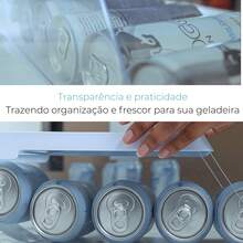 Acrylic Refrigerator Can Organizer, 9 Cans, Beverage Holder For Soft Drinks, Beer, Water, 350ml - View 5