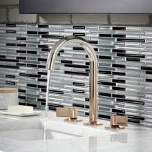 1/5/10pcs Durable Faux Brick Wall Stickers - Realistic Waterproof Heat-Resistant Panels - Self-Adhesive Mosaic Style - Easy To Decorate Kitchen, Living Room, Bathroom, Hallway, Office, Home And Dorm - High Quality Long-Lasting Aesthetic - YJC0227 - View 3