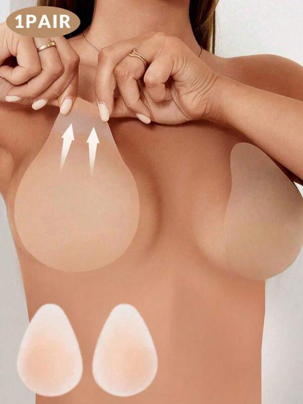 1 Pair Seamless Self-Adhesive Anti-Friction Washable Nipple Covers, Seamless Silicone Nipple Covers, Invisible Lift Breast Lift Tape, Push Ups To Lift Bras, Anti-Droop Push-Up Nipple Covers, For Large Bust & Plus Size Women, Invisible, Self-Adhesive, Anti-Convex Breast Patches For Women - Comfortable, Breathable, And Easy To Clean Bra Accessories, Suitable For Swimwear, Clothing Coverage, Camisoles, Beach, Spa, Travel, Vacation, Water Parks, Swimming Pools, Camisoles, Daily Wear, Bathing.