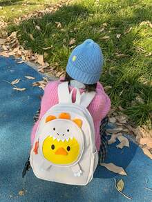 New Classic Back To School/Graduation Cartoon Dinosaur/Duck Backpack, Comfortable, Versatile, Large Capacity Multi-Function Backpack (Without Pendant) - Multicolor - View 3