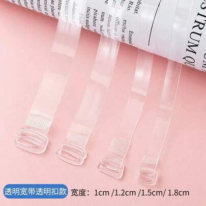 10pcs Matte Transparent Non-Slip Invisible Bra Straps, Replaceable Underwear Shoulder Straps, Essential Clothing Accessories