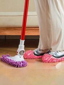 Zapatillas de fregona perezosas - Zapatos de limpieza de piso reutilizables y lavables con puños elásticos, equipados con accesorios de fregona, sin necesidad de electricidad, adecuados para salas de estar y dormitorios, esenciales para la limpieza del dormitorio | Zapatillas de fregona, telas lavables, adecuadas para el hogar, el dormitorio, la sala de estar, interiores - Multicolor - Ver 1