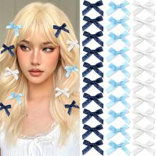 10/1pc Ballet Style Cute Bow Hair Clips, Y2K Small Metal Clips, Women's Hair Accessories, Summer Vacation Daily Hair Styling Tools - Multicolor - View 5