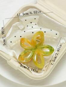 2pcs Women's 3.14 Inch/8cm Floral Plastic Hair Clips, Batik Flower Hair Clips, Beach Holiday Accessories, Daily Use, Fashionable, Elegant, School Hair Claws, Hair Clips, Hair Pins, Hair Jaw Clips, Hair Clamps, Hair Barrettes,Summer,Travel Summer Beach Claw Clips - Multicolor - View 5