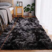 Alfombra de área esponjosa, alfombra efecto tie-dye, alfombra moderna suave y mullida para habitación de niños, adecuada para dormitorio de niños y niñas, dormitorio, decoración del hogar, hermoso regalo para cumpleaños, graduación - Multicolor - Ver 27