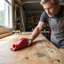 Woodworking Hand Planer, Plastic Body Wood Trimming Plane, Suitable For Deburring Drywall, Wood, Metal, DIY Crafts Edging - Red - Red Style - View 7