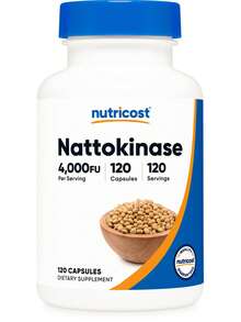 Nutricost Nattokinase (4,000 FU) 120 Capsules - Vegan-Friendly, GMO-Free, Gluten-Free - 120 Đếm - Xem 6