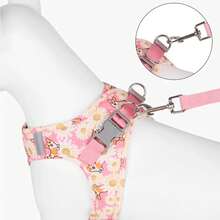 2pcs Reflective Dog Harness And 1.5m Leash Set, Breathable Pet Chest Strap Harness Suitable For Small, Medium And Large Dogs, Puppy Chest Strap And Leash Accessory Set - Pink - View 9