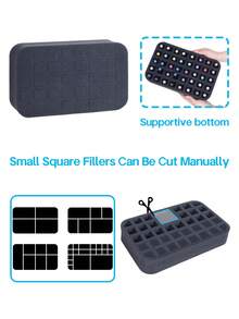 Nail Polish Organizer Holder Foam Pad With Slots For Storage 30 Bottles Nail Polish - Multicolor - View 5