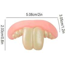 3pcs Funny Dog Teeth Toy - Durable, Tear-Resistant Pet Fake Teeth - Perfect For Halloween And Photo Shoots - Multicolor - View 7