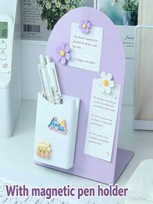 1pc Magnetic Arch Memo Board, Creative Cute Memo Holder, Magnetic Arch Message Board, Creative Gift For Office, Student, Home Use - Message Board - View 4