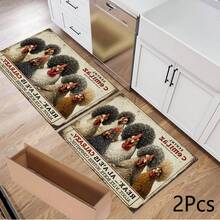 1 tấm thảm hình gà trống với họa tiết đầu nổ, dùng trang trí nhà bếp, trang trí nhà cửa, thảm trang trí, thảm chùi chân thời trang, thảm đa năng, thảm trải sàn nhà bếp, bộ thảm nhà bếp, tấm bảo vệ sàn nhà bếp, thảm đứng thoải mái, thảm trải sàn phòng khách, phòng ngủ, phòng tắm, phòng giặt, văn phòng, trang trí nhà cửa trong nhà. - Nhiều màu - Xem 11