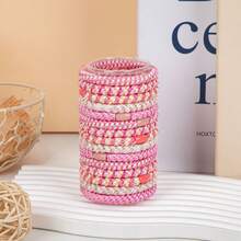 15 chiếc dây buộc tóc dày, bền, có độ đàn hồi cao, thích hợp cho kiểu tóc đuôi ngựa và tết bím, không kèm bao bì. - Nhiều màu - Xem 3