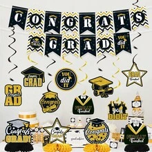 9pcs 2026 Graduation Season Honeycomb Decorations For Graduation Parties, Honeycomb Ball Table Centers And Classroom Desks, Graduate Theme - View 4
