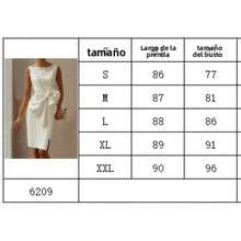 Vestido corto de tirantes con adorno de lazo - Blanco - Ver 2