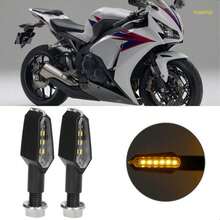 Direccional LED Moto Amarillo ZXD-01 Universal Alta Visibilidad - Negro - Ver 3
