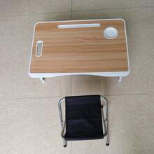 1pc Multi-Function Foldable Laptop Desk, Home Office & Binge-Watching Essentials. With Tablet Slot & Cup Holder, Slouchy Table That Folds Away Easily! - Multicolor - View 7
