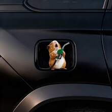 Crash Hamster Car Sticker, Suitable For Decorating Car Fuel Tank Cover, Easy To Apply, No Residue, Self-Adhesive - A - View 5