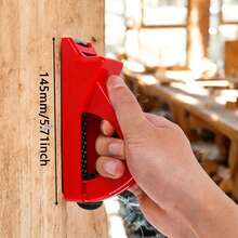 Woodworking Hand Planer, Plastic Body Wood Trimming Plane, Suitable For Deburring Drywall, Wood, Metal, DIY Crafts Edging - Red - Red Style - View 2
