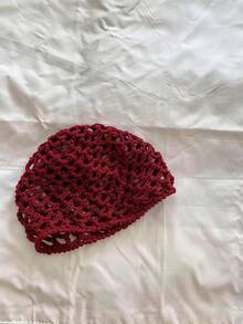 1 pièce Chapeau tricoté fait main, style mode décontracté Y2K, couleur contrastée, aéré et creux. Convient pour la sortie, la photographie, le port quotidien, chapeau de seau, été, plage - creux - Voir 17