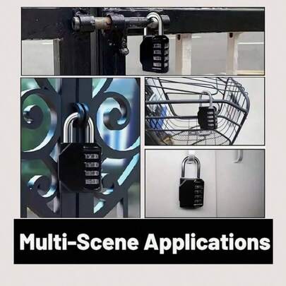 重型防水金属密码锁 - 防盗锁，适用于家庭、健身房、储物柜、行李箱、船只和橱柜 - 易于使用的密码挂锁（仅挂锁）