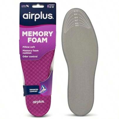 Airplus Memory Comfort - Plantillas para zapatos con espuma viscoelástica para aliviar la presión para mujer talla 5-11