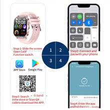 LIGE Smartwatch: Batteria ad alta capacità da 380mAh, Resistente all'acqua, Previsioni del tempo, Monitoraggio dell'attività, Monitoraggio del ciclo mestruale, Notifiche di chiamata, Riproduzione musicale - Uno smartwatch sportivo multifunzionale ed elegante per uomini e donne - Visualizzare 10