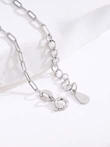 1 pieza Pulsera de cadena de plata de ley 925 con trébol de cuatro hojas de circonita de alta calidad, regalo de lujo para la novia, fiesta y banquete - Plateado - Ver 3