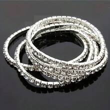 1pc/2pcs Fashion Luxury Rhinestone Cross Bracelet, Unisex, Gift For Lovers, New Year & Daily Wear - 鑽鑽款 - 查看 6