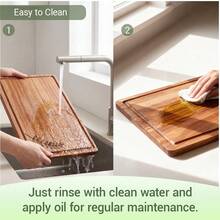 1 chiếc thớt gỗ Sabili họa tiết lá và cành cây cổ điển, quà tặng Ngày của Mẹ, Ngày của Cha, sinh nhật ông bà, kỷ niệm, quà sinh nhật, thớt tre chất lượng cao, đồ dùng nhà bếp, quà tân gia. - màu nâu - Xem 3
