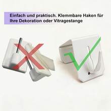 6/12/24pcs Universal Window Hanging Clips, Suitable For Decorations, White, Applicable For String Lights, Christmas Stars, Curtain Lights, Easter Decorations And Display Shelves - Multicolor - View 6