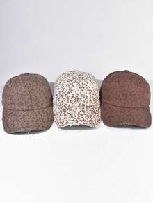 1 chiếc mũ lưỡi trai in họa tiết da báo cổ điển, mũ snapback thời trang và đa năng dành cho cả nam và nữ, thích hợp cho mùa thu. - A - Xem 3