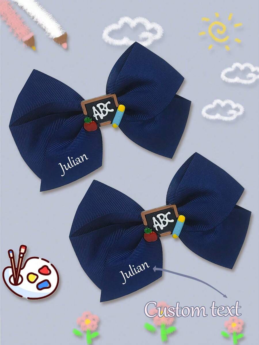 1pc Customized Back To School Girl Hair Clip, Suitable For Teenagers, Festivals, Parties, Graduation Season, First Day Of School, Classroom, Students And Other Occasions - Multicolor - View 1